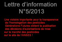 Lettre Information Générations Futures 05/2013